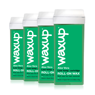 Aloe Vera Roll On Wax Cartridges 4 Pack - thatswaxup - - Roll On Wax - waxup hair removal wax body waxing kit women and men professional waxing supplies